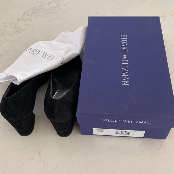 Stuart Weitzman Mary Mid Suede Pumps - Picture 4 of 12